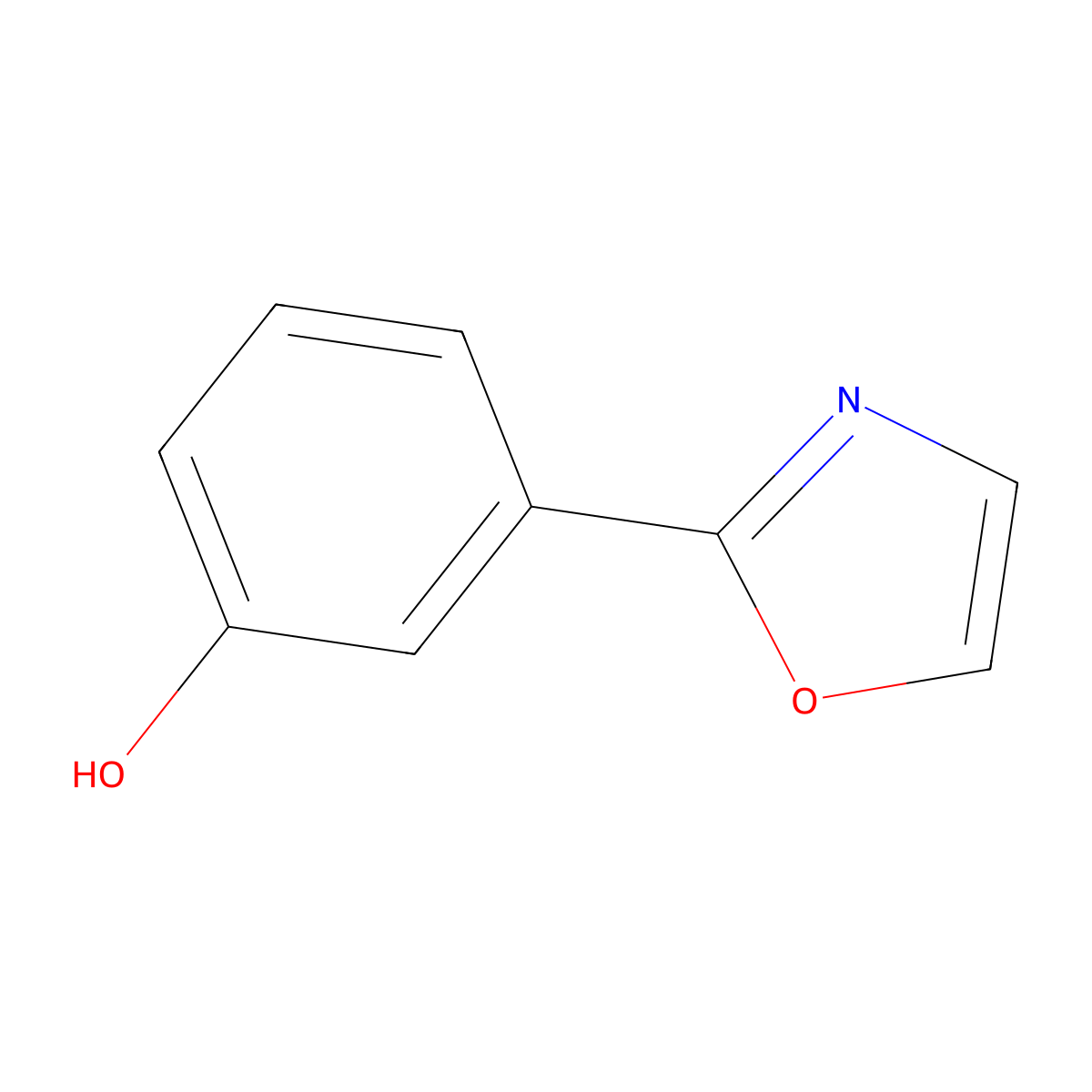 3-(1,3-Oxazol-2-yl)phenol molecular structure, CAS 35582-09-3
