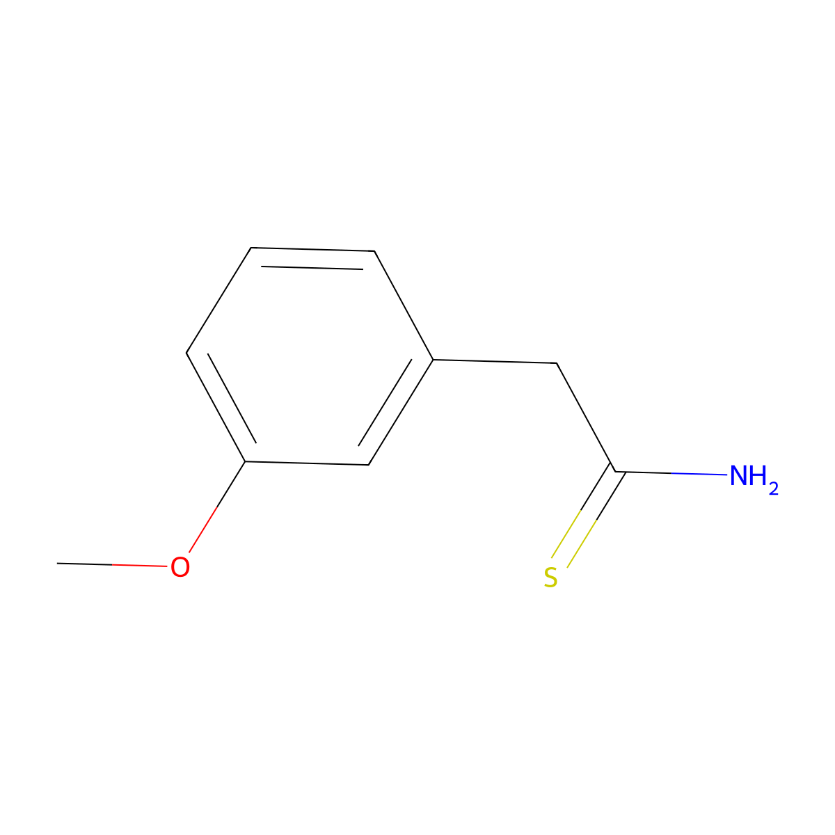 (3-Methoxyphenyl)ethanethioamide molecular structure, CAS 35582-11-7