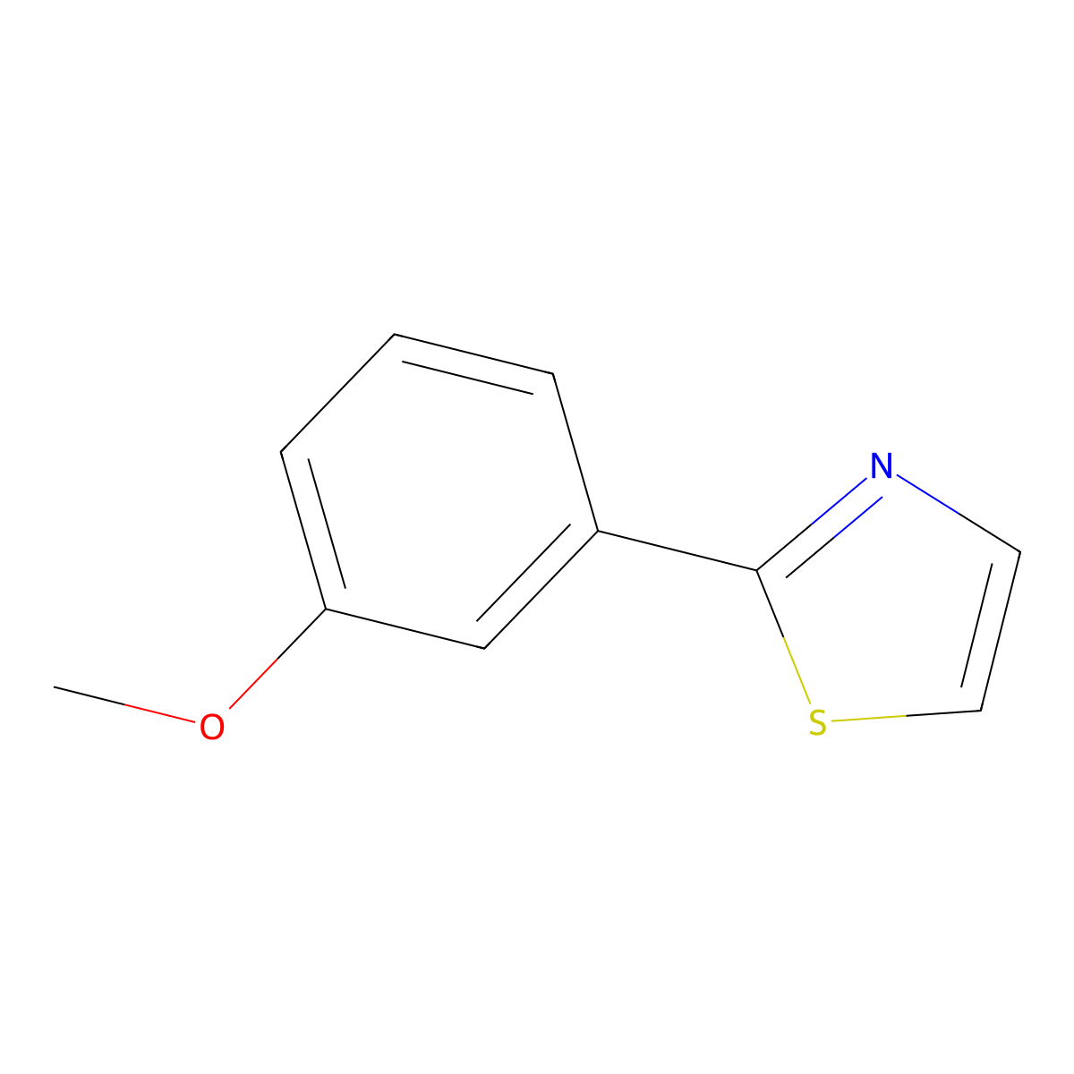 2-(3-Methoxyphenyl)-1,3-thiazole molecular structure, CAS 35582-12-8