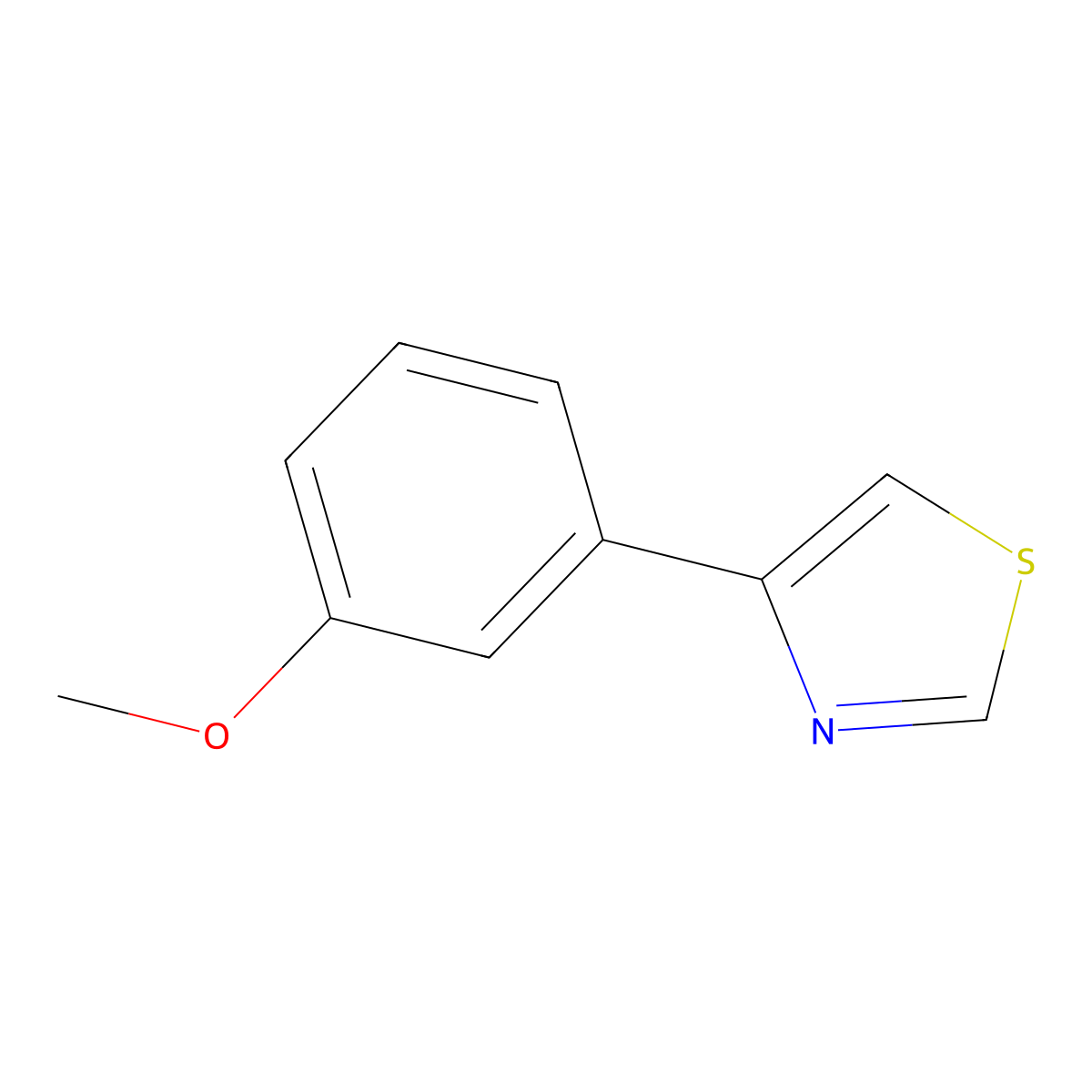 4-(3-Methoxyphenyl)-1,3-thiazole molecular structure, CAS 35582-20-8