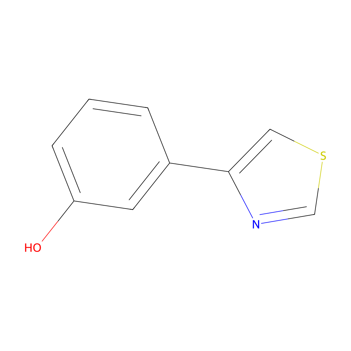 3-(1,3-Thiazol-4-yl)phenol molecular structure, CAS 35582-21-9