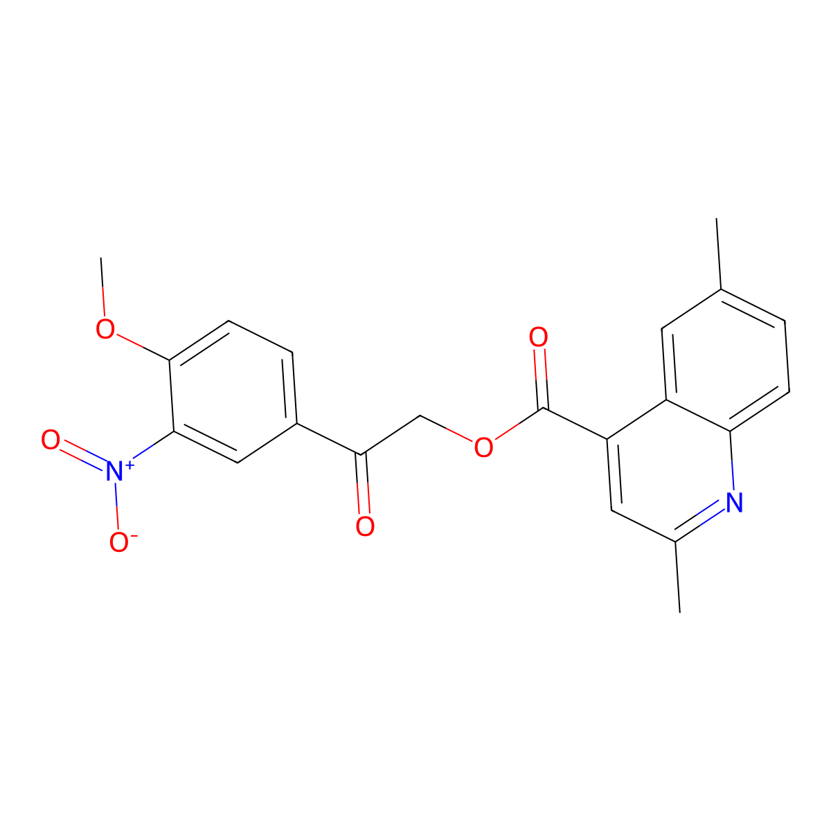 2-(4-Methoxy-3-nitrophenyl)-2-oxoethyl 2,6-dimethylquinoline-4-carboxylate molecular structure, CAS 355826-67-4