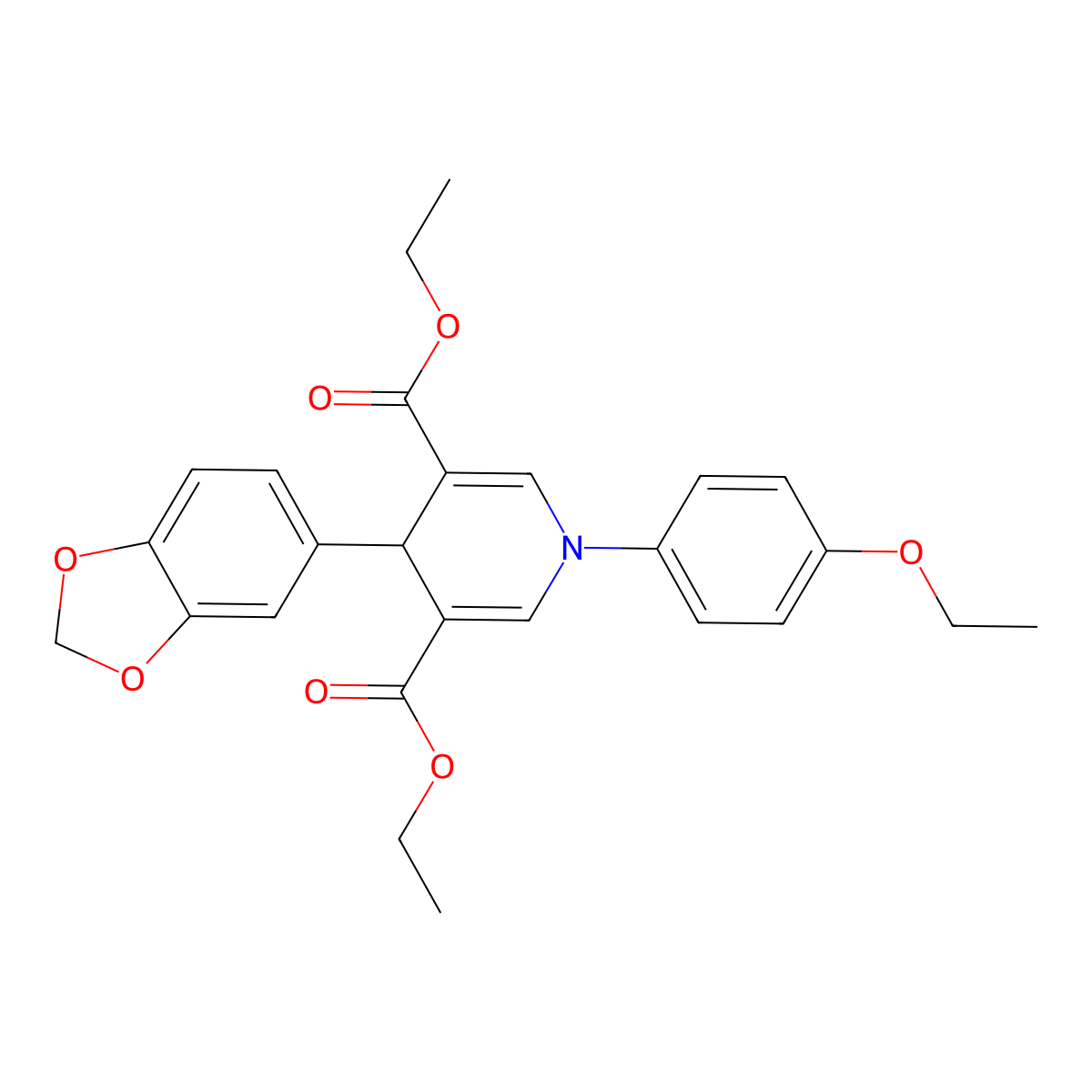 3,5-Diethyl 4-(1,3-benzodioxol-5-yl)-1-(4-ethoxyphenyl)-1,4-dihydro-3,5-pyridinedicarboxylate molecular structure, CAS 355827-06-4