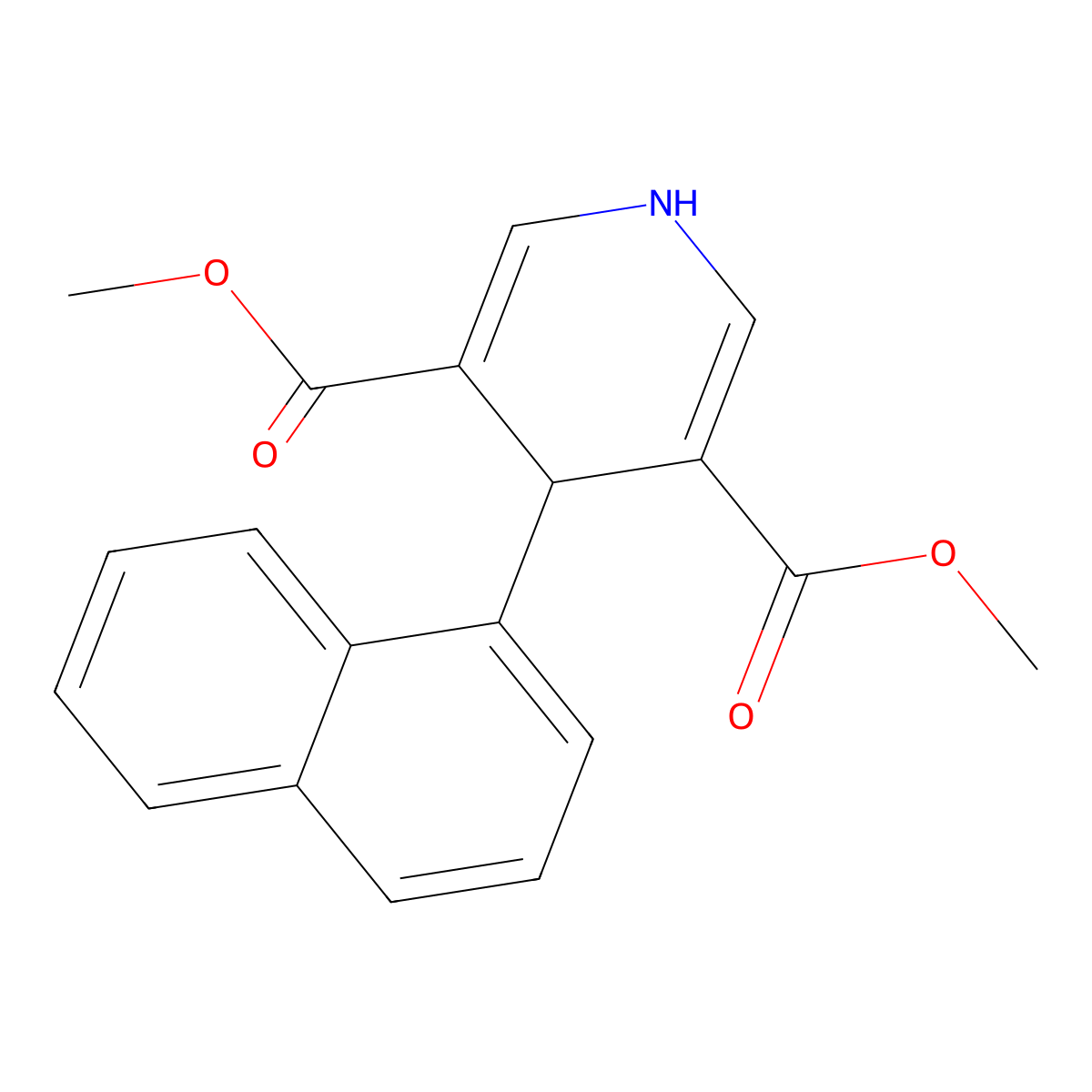 Dimethyl 4-(1-naphthyl)-1,4-dihydropyridine-3,5-dicarboxylate molecular structure, CAS 355827-11-1
