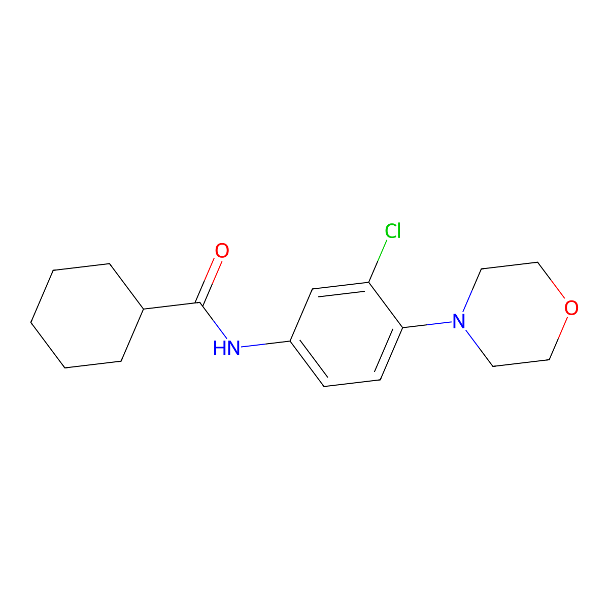 N-(3-chloro-4-morpholin-4-ylphenyl)cyclohexanecarboxamide molecular structure, CAS 355827-15-5