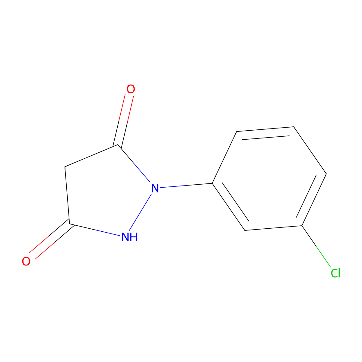 1-(3-Chlorophenyl)pyrazolidine-3,5-dione molecular structure, CAS 355829-30-0