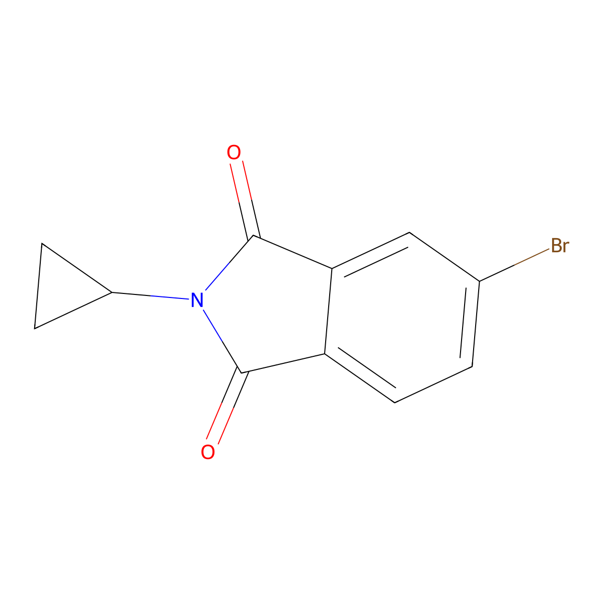5-Bromo-2-cyclopropylisoindoline-1,3-dione molecular structure, CAS 355829-50-4
