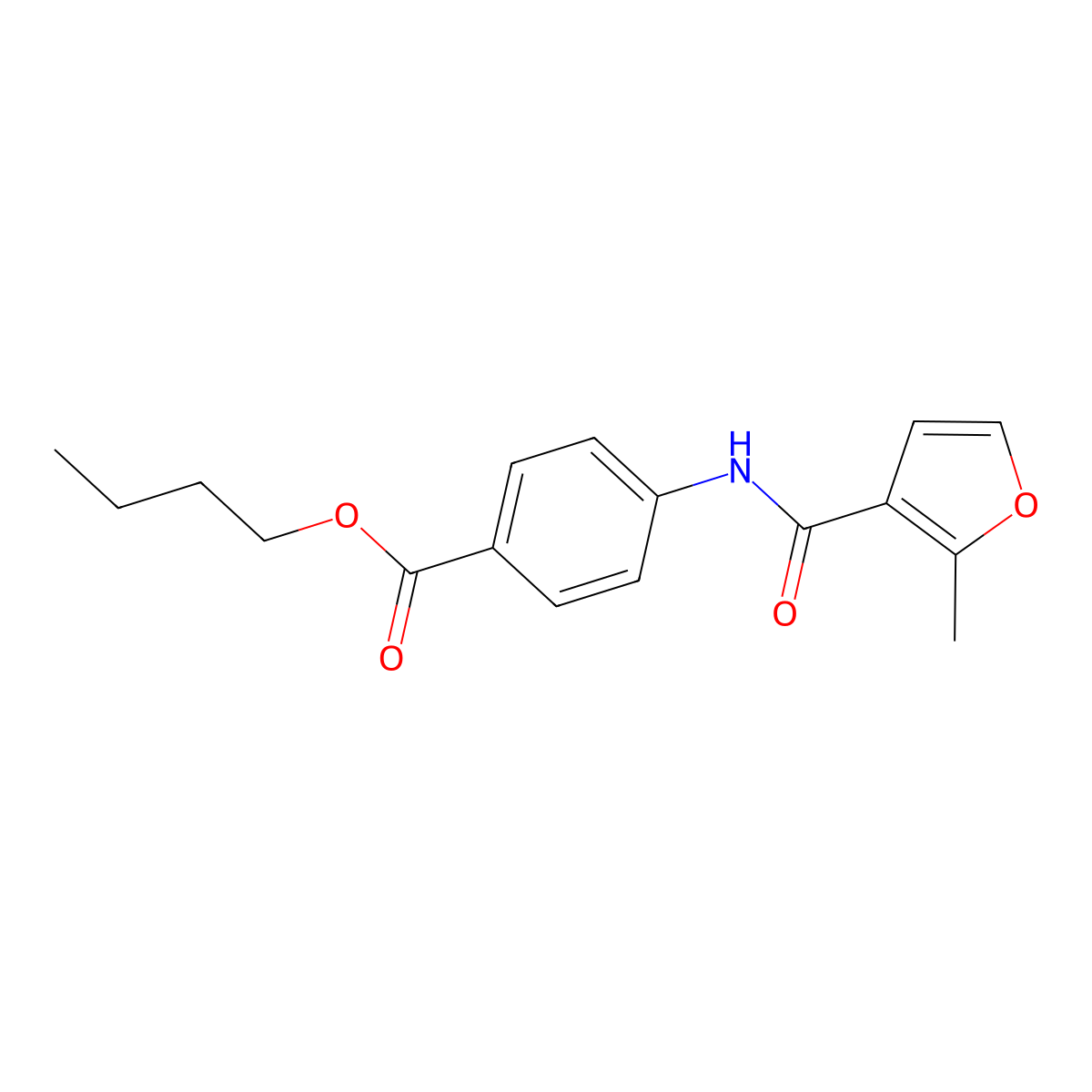 Butyl 4-[(2-methylfuran-3-carbonyl)amino]benzoate molecular structure, CAS 355829-77-5