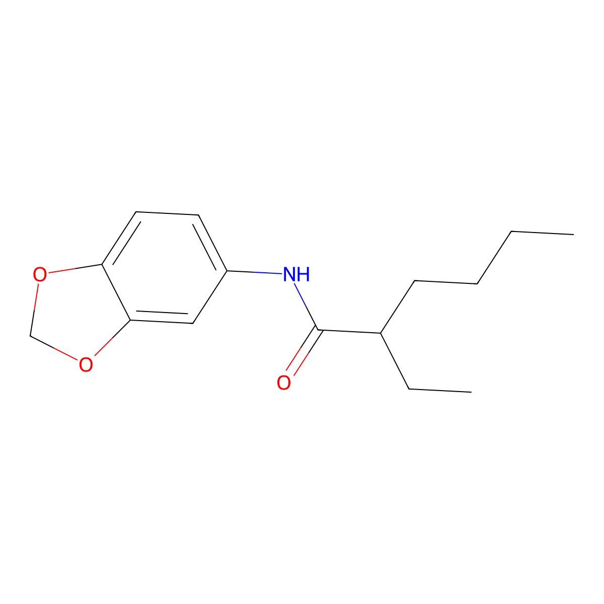 N-(1,3-benzodioxol-5-yl)-2-ethylhexanamide molecular structure, CAS 355830-32-9