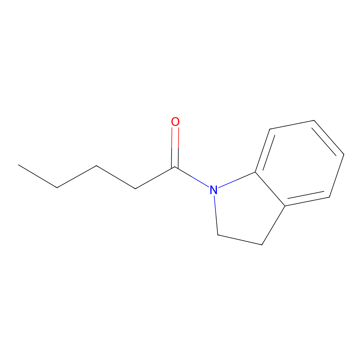 1-(2,3-Dihydroindol-1-yl)pentan-1-one molecular structure, CAS 355830-57-8