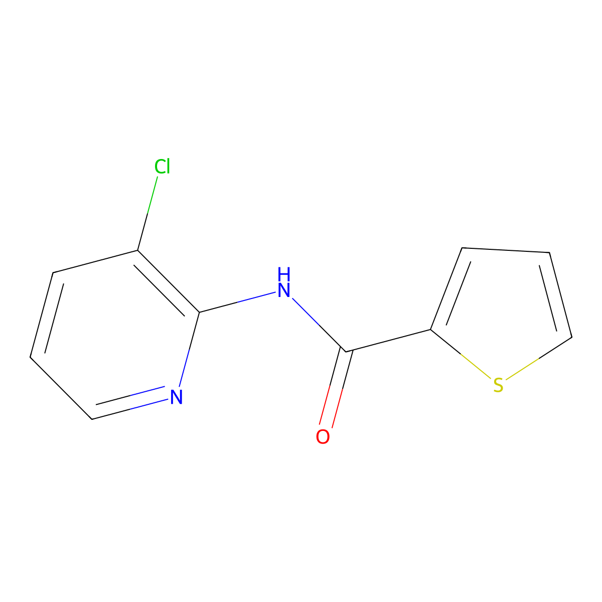 N-(3-chloropyridin-2-yl)thiophene-2-carboxamide molecular structure, CAS 355831-67-3