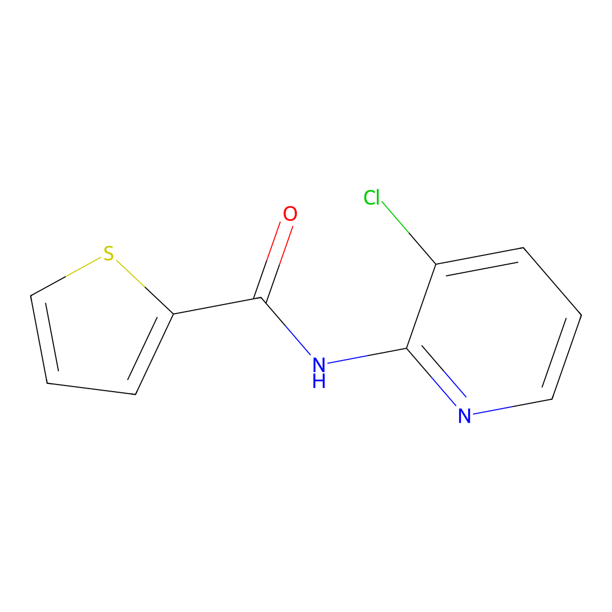 N-(3-chloropyridin-2-yl)thiophene-2-carboxamide molecular structure, CAS 355831-67-3
