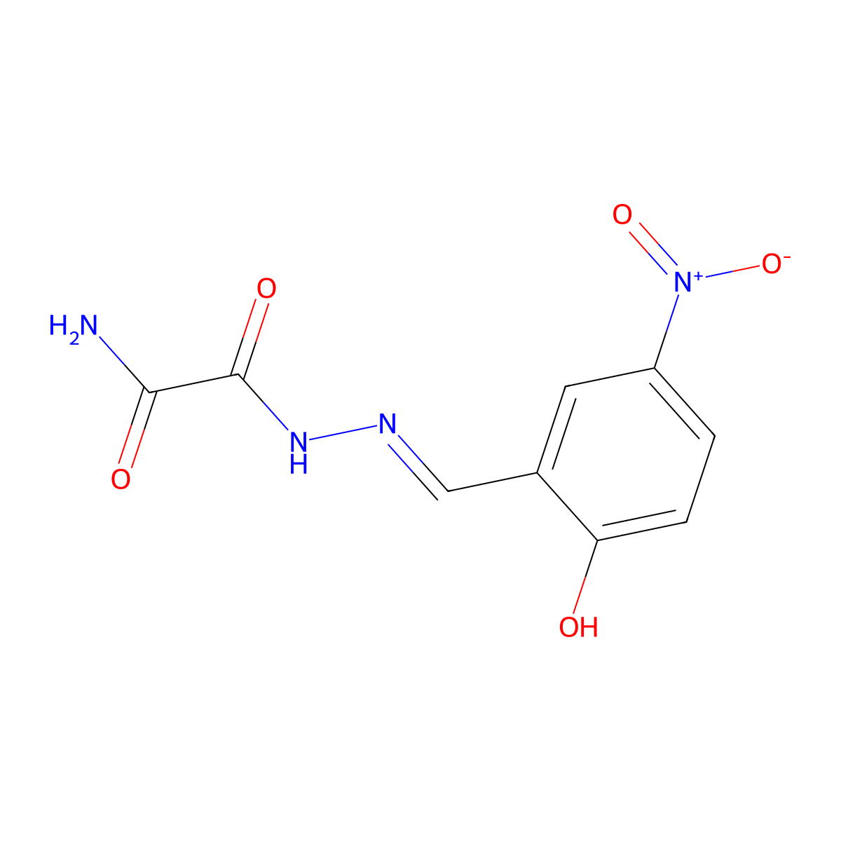 2-Amino-2-oxoacetic acid 2-[(2-hydroxy-5-nitrophenyl)methylene]hydrazide molecular structure, CAS 355831-72-0