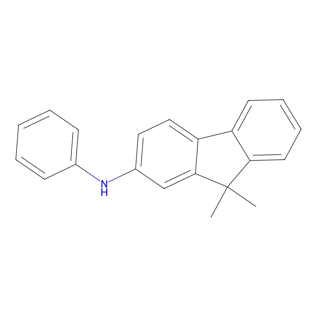 9,9-Dimethyl-N-phenyl-9H-fluoren-2-amine molecular structure, CAS 355832-04-1
