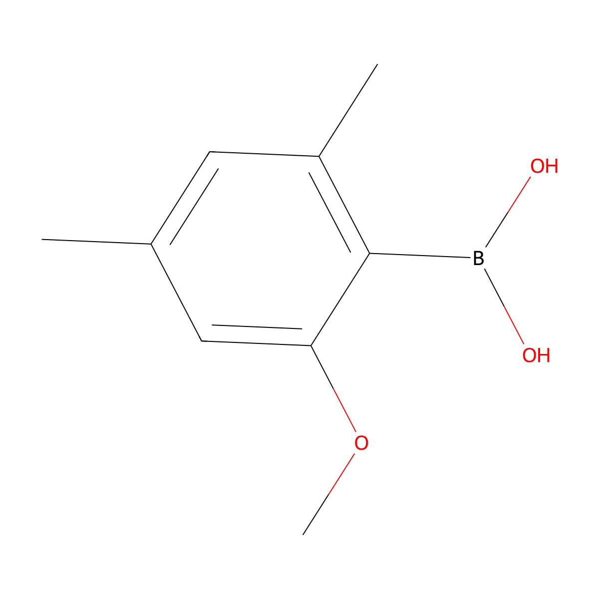 (2-Methoxy-4,6-dimethylphenyl)boronic acid molecular structure, CAS 355836-08-7