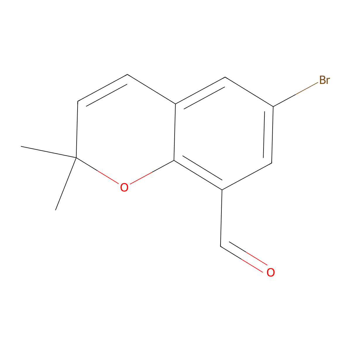 6-Bromo-2,2-dimethyl-2h-chromene-8-carbaldehyde molecular structure, CAS 355837-32-0