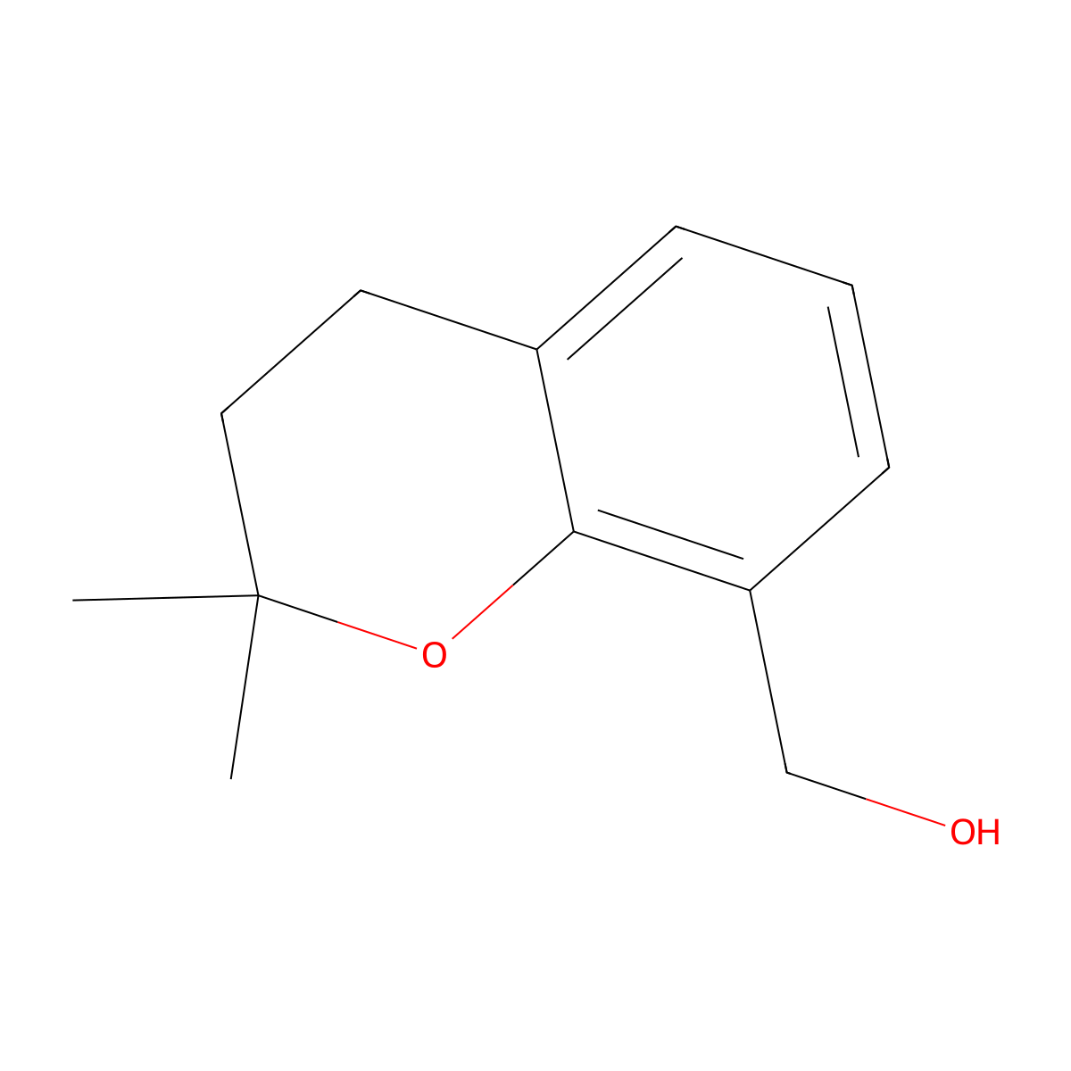 (2,2-dimethyl-3,4-dihydro-2H-1-benzopyran-8-yl)methanol molecular structure, CAS 355837-47-7