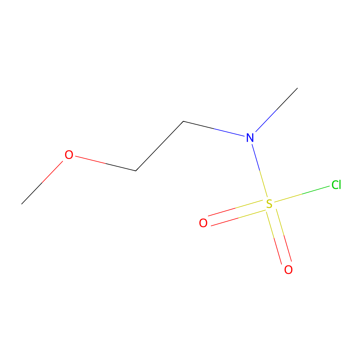 N-(2-methoxyethyl)-N-methylsulfamoyl chloride molecular structure, CAS 355849-72-8