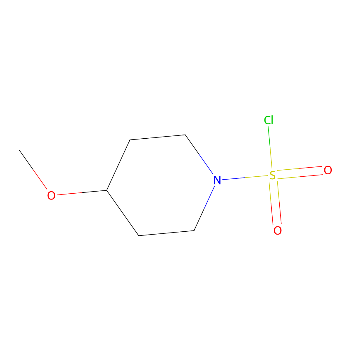4-Methoxypiperidine-1-sulfonyl chloride molecular structure, CAS 355849-73-9