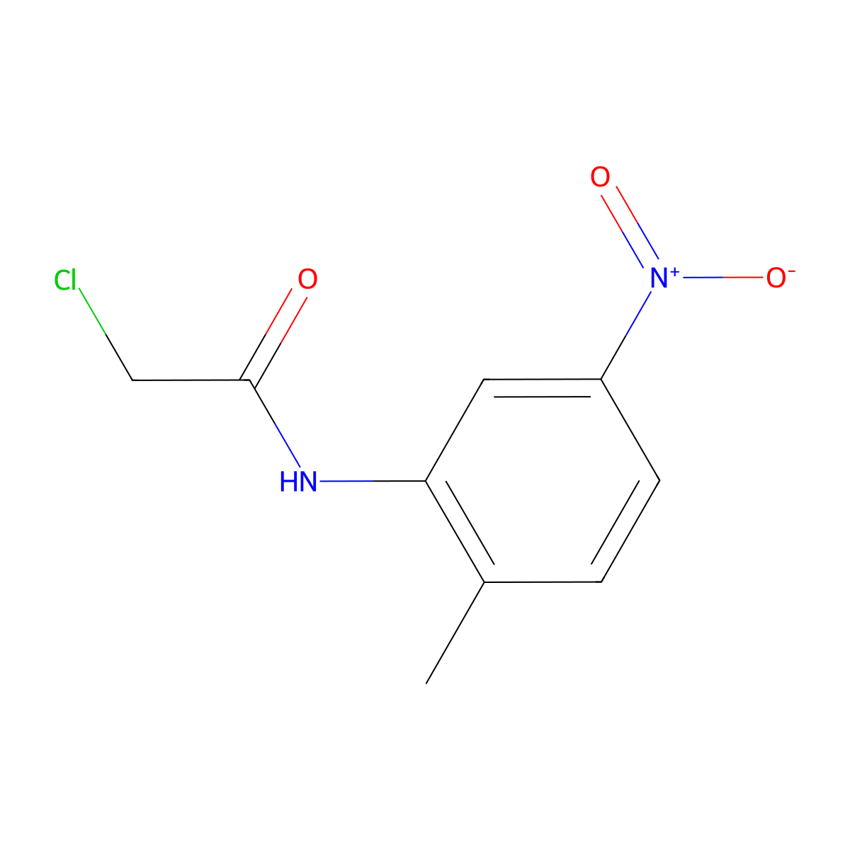 2-chloro-N-(2-methyl-5-nitrophenyl)acetamide molecular structure, CAS 35588-36-4