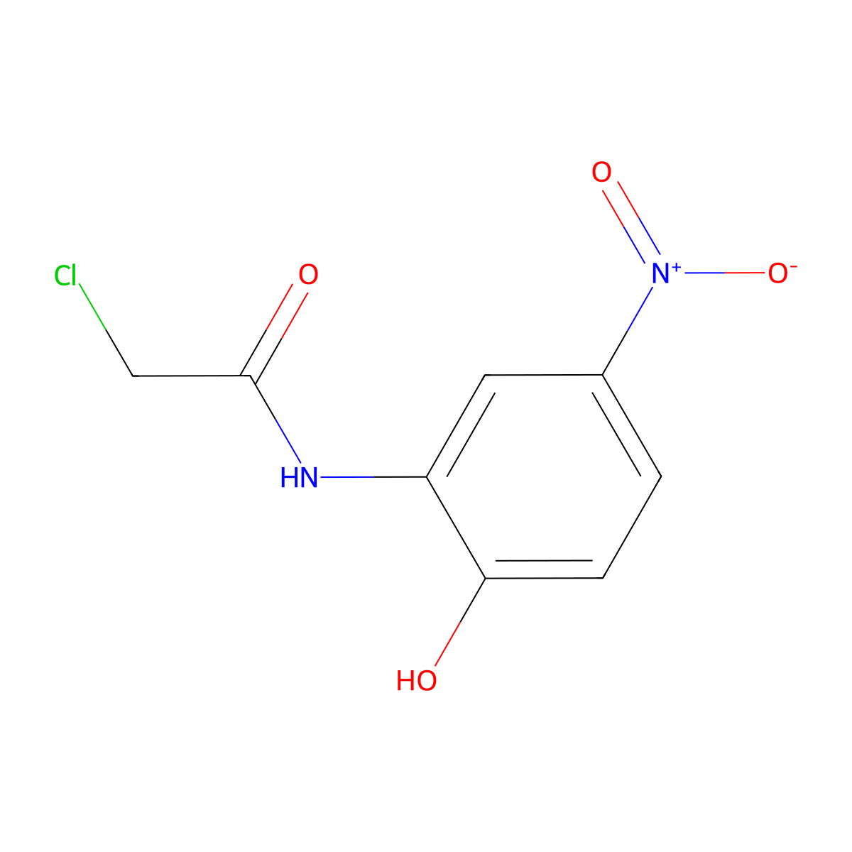 2-chloro-N-(2-hydroxy-5-nitrophenyl)acetamide molecular structure, CAS 35588-39-7