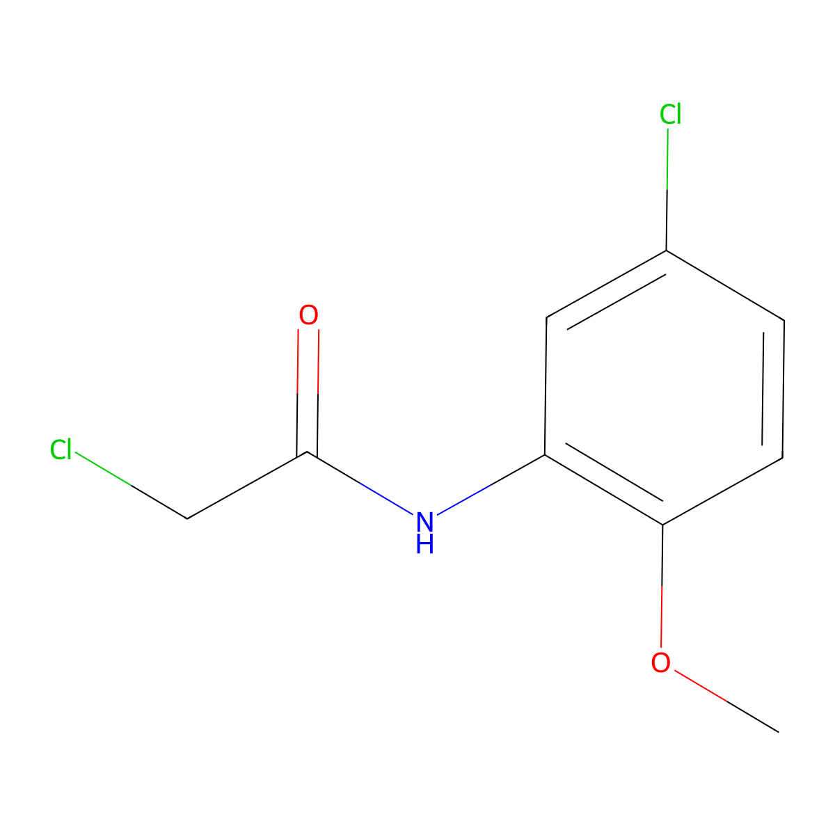 2-Chloro-N-(5-chloro-2-methoxyphenyl)acetamide molecular structure, CAS 35588-41-1