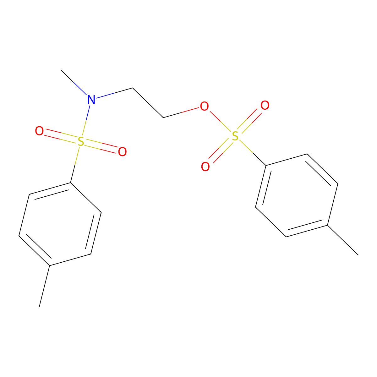 p-Toluenesulfonamide, N-(2-hydroxyethyl)-N-methyl-, p-toluenesulfonate molecular structure, CAS 3559-06-6