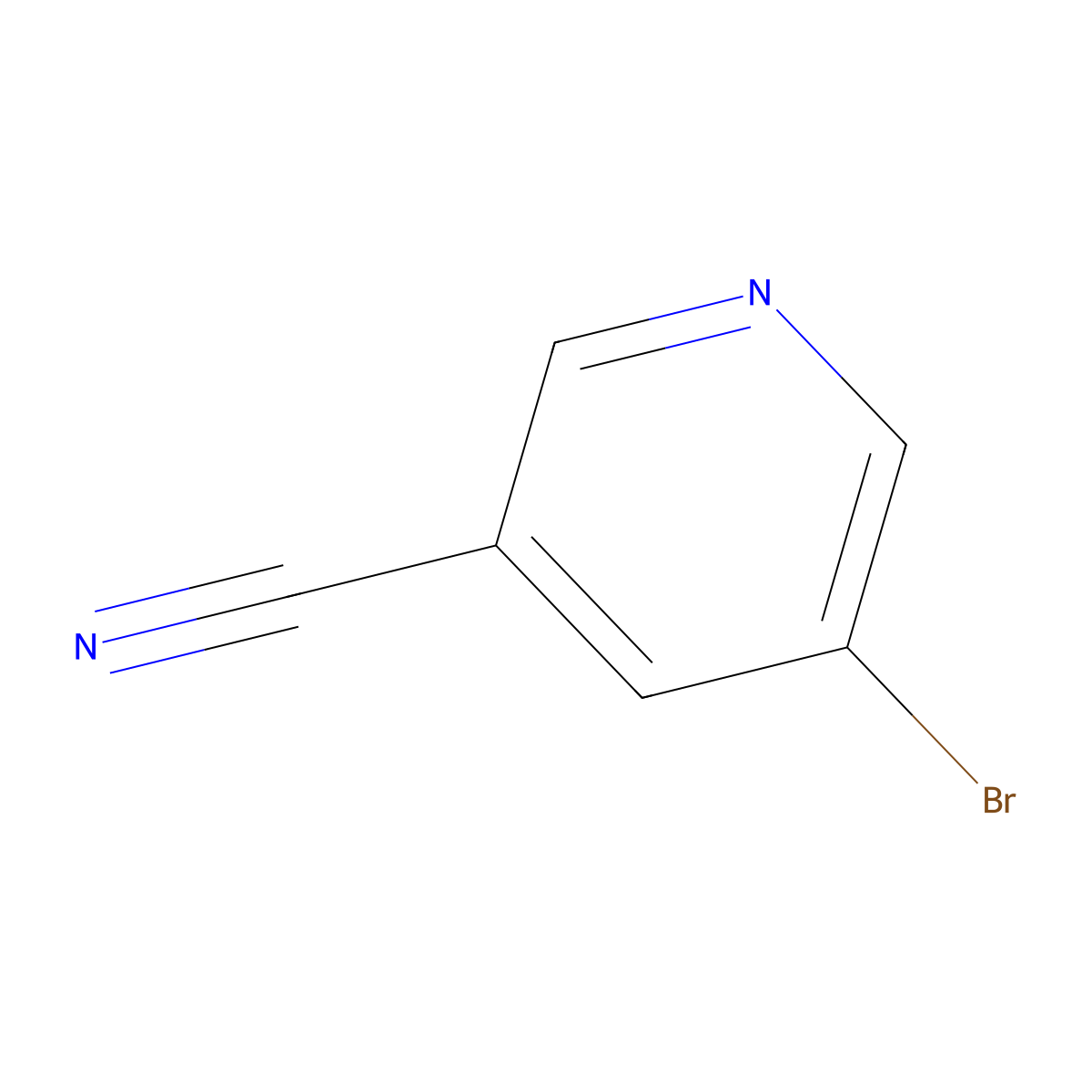 5-Bromonicotinonitrile molecular structure, CAS 35590-37-5