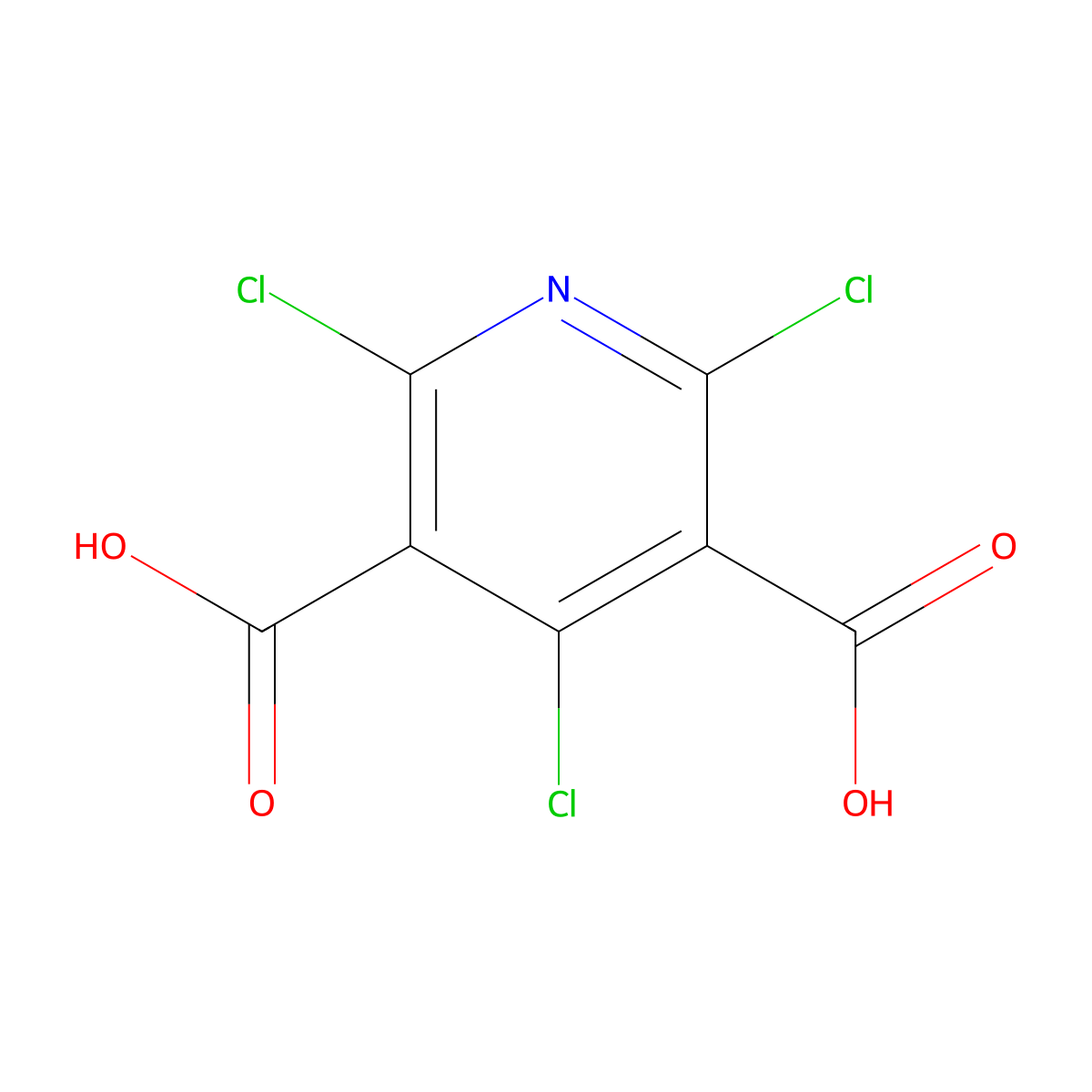 Trichloropyridine-3,5-dicarboxylic acid molecular structure, CAS 35592-95-1