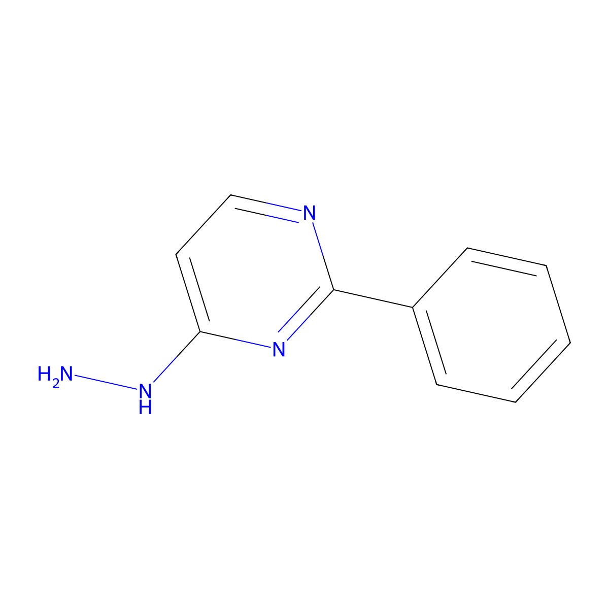 4-Hydrazino-2-phenylpyrimidine molecular structure, CAS 35594-07-1
