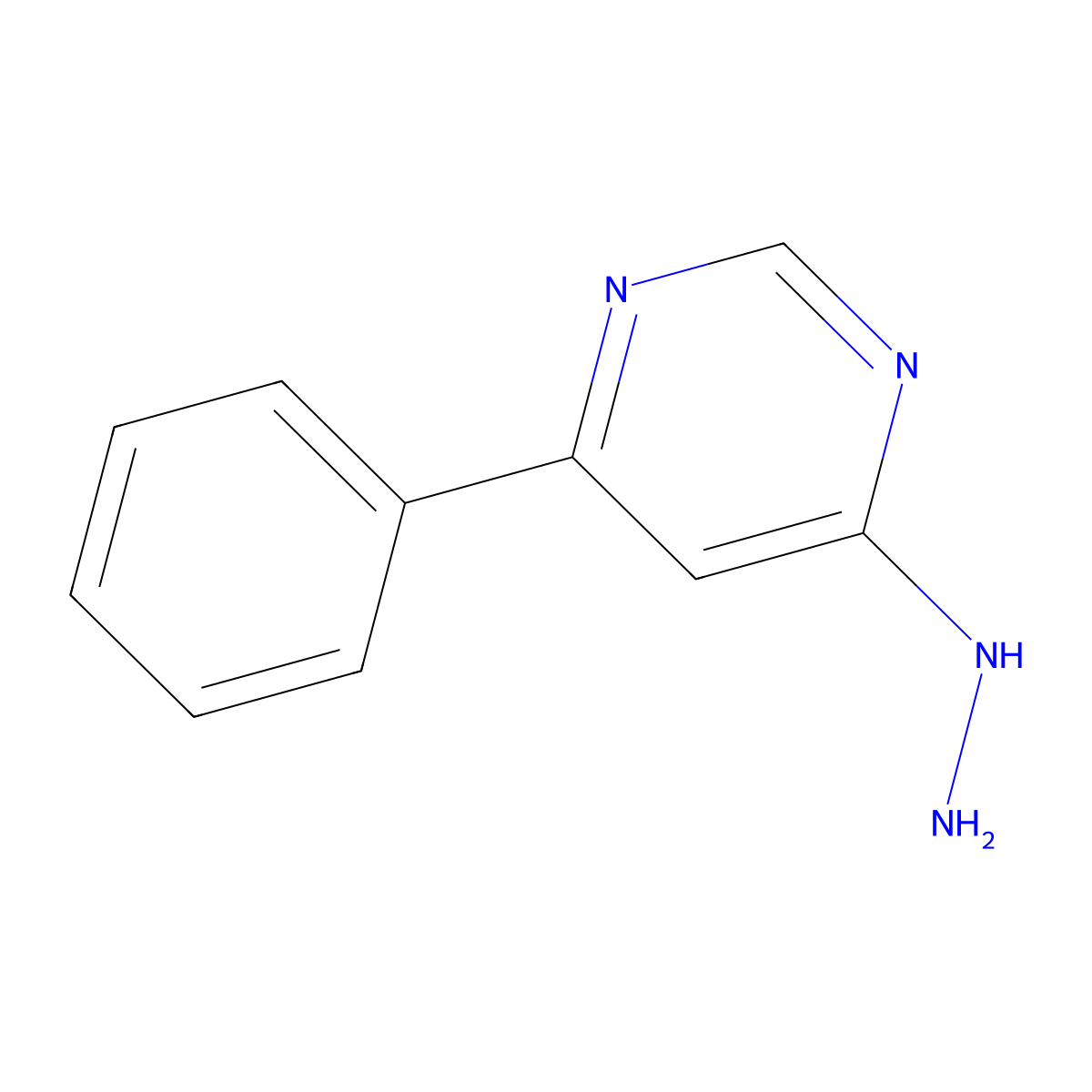 4-Hydrazino-6-phenylpyrimidine molecular structure, CAS 35594-08-2