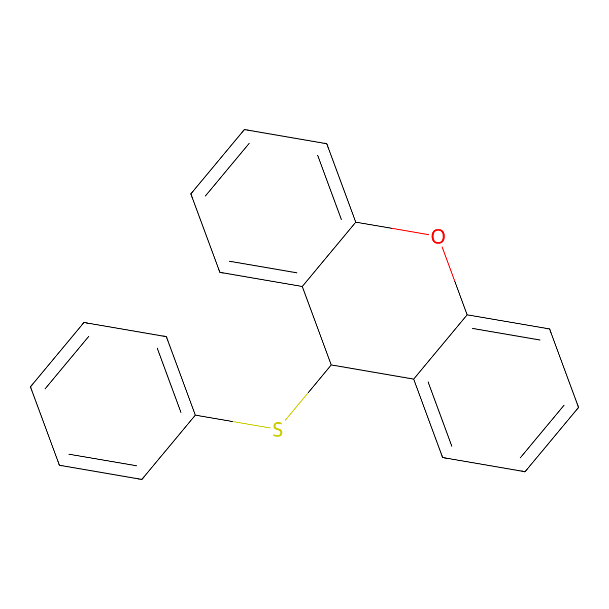 9H-Xanthene, 9-(phenylthio)- molecular structure, CAS 35595-00-7