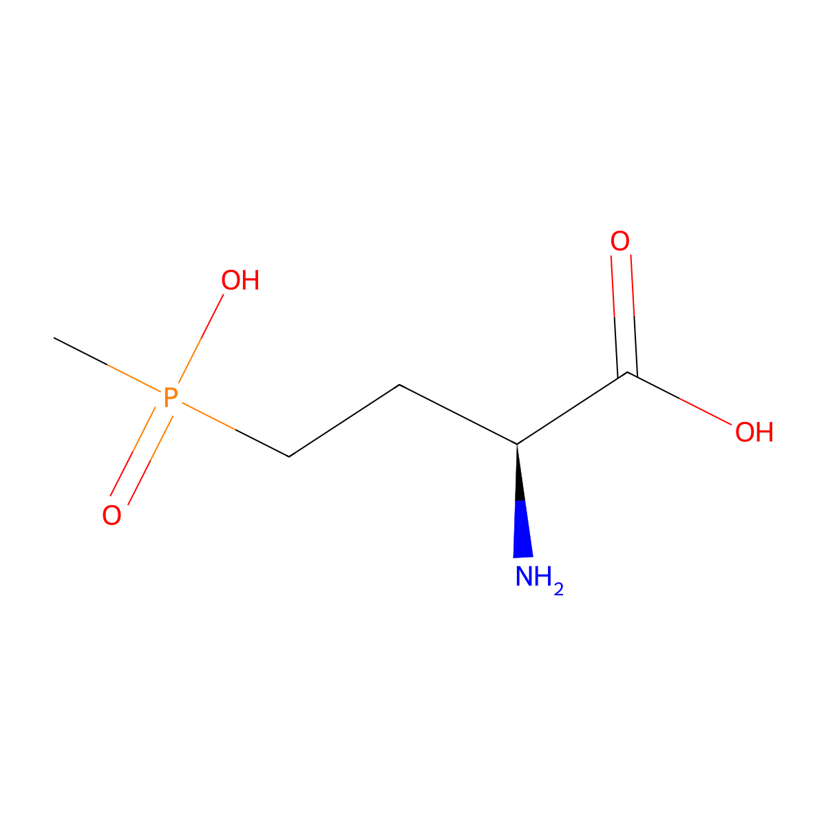 Phosphinothricin molecular structure, CAS 35597-44-5