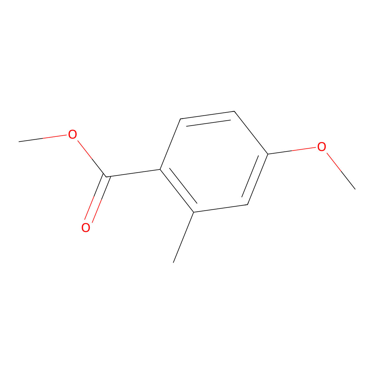 Methyl 4-methoxy-2-methylbenzoate molecular structure, CAS 35598-05-1