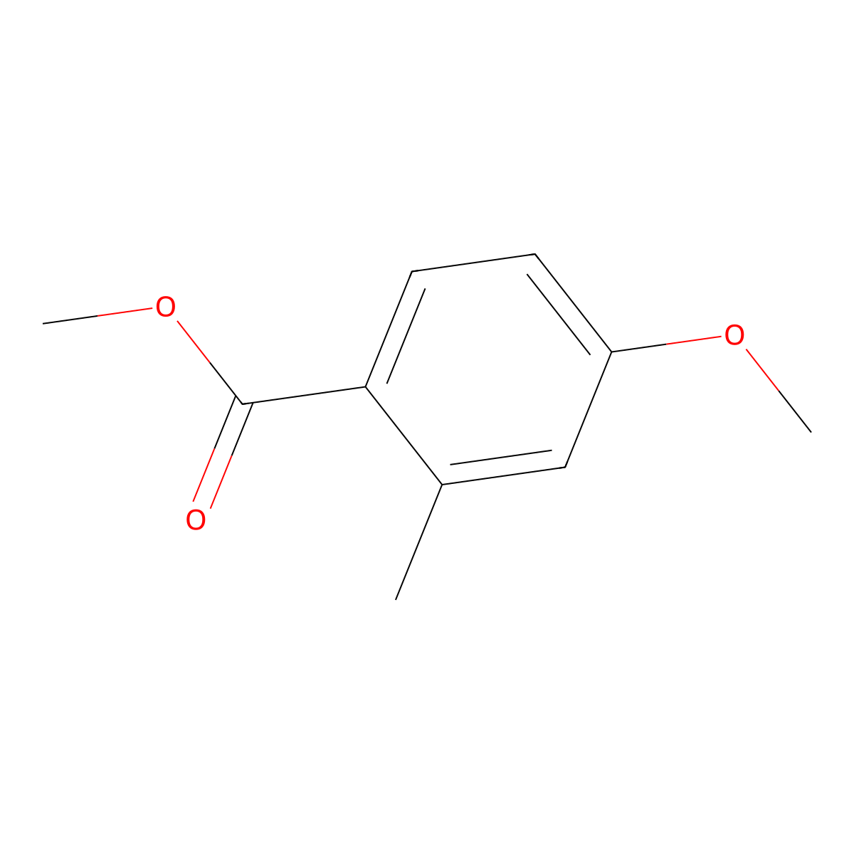 Methyl 4-methoxy-2-methylbenzoate molecular structure, CAS 35598-05-1