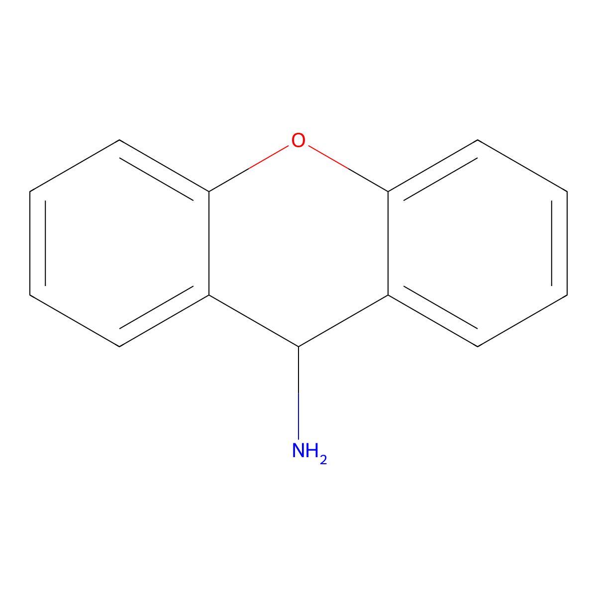 9H-Xanthen-9-amine molecular structure, CAS 35598-63-1