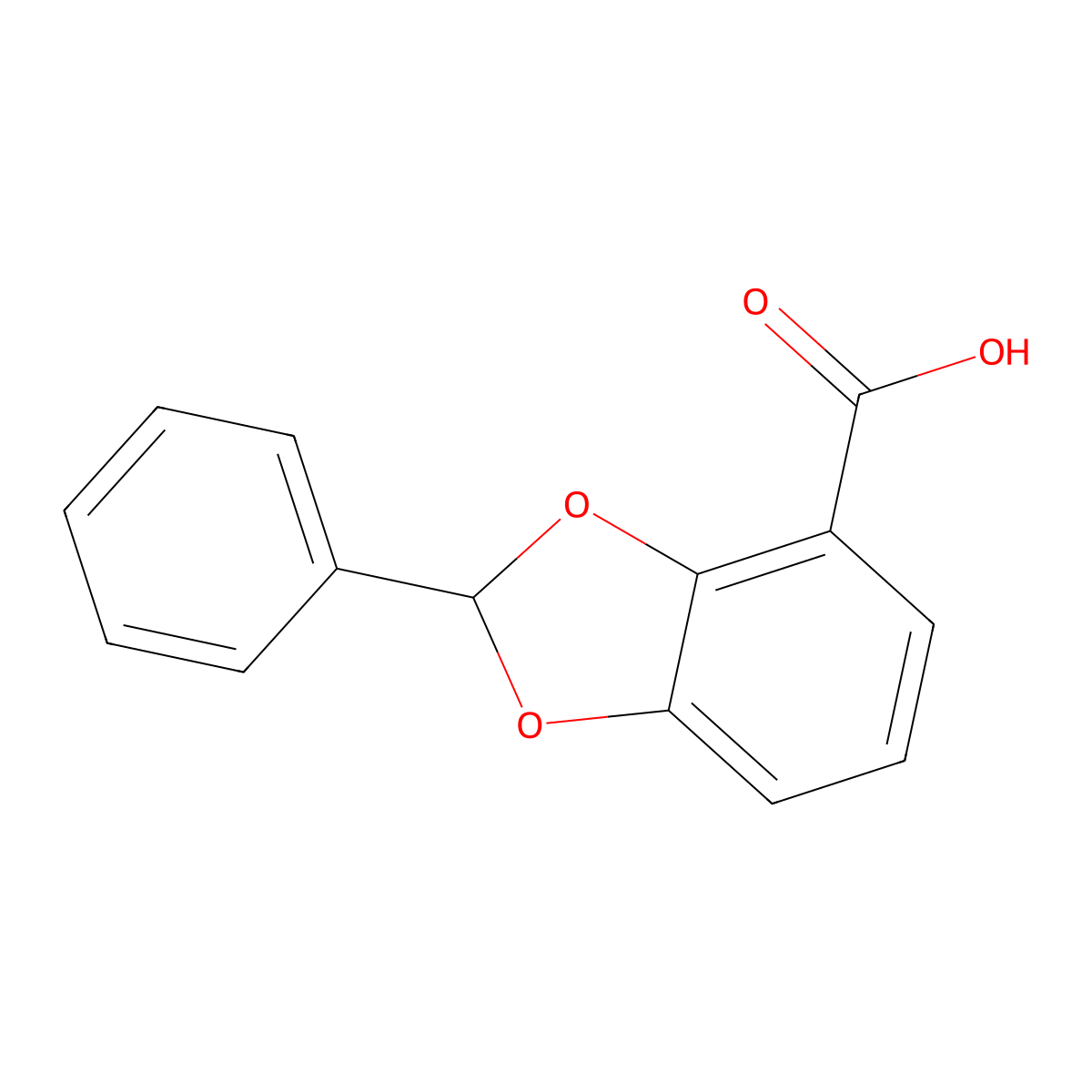 2-Phenylbenzo[d][1,3]dioxole-4-carboxylic acid molecular structure, CAS 35598-91-5