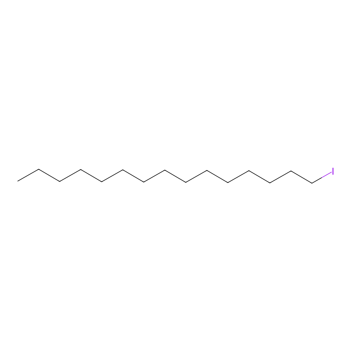 1-Iodopentadecane molecular structure, CAS 35599-78-1