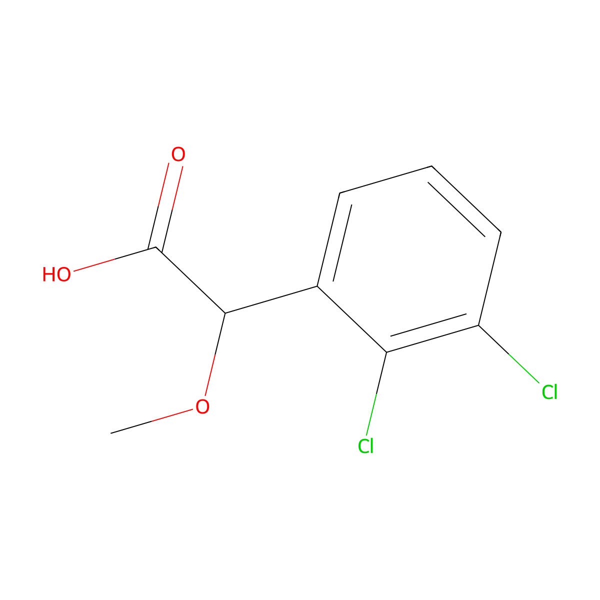 2-(2,3-Dichlorophenyl)-2-methoxyacetic acid molecular structure, CAS 35599-99-6