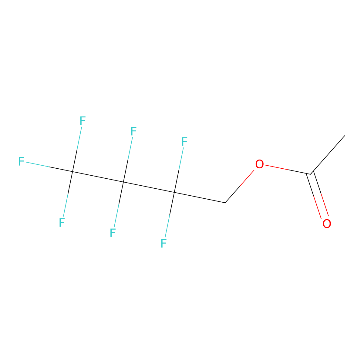 2,2,3,3,4,4,4-Heptafluorobutyl acetate molecular structure, CAS 356-06-9