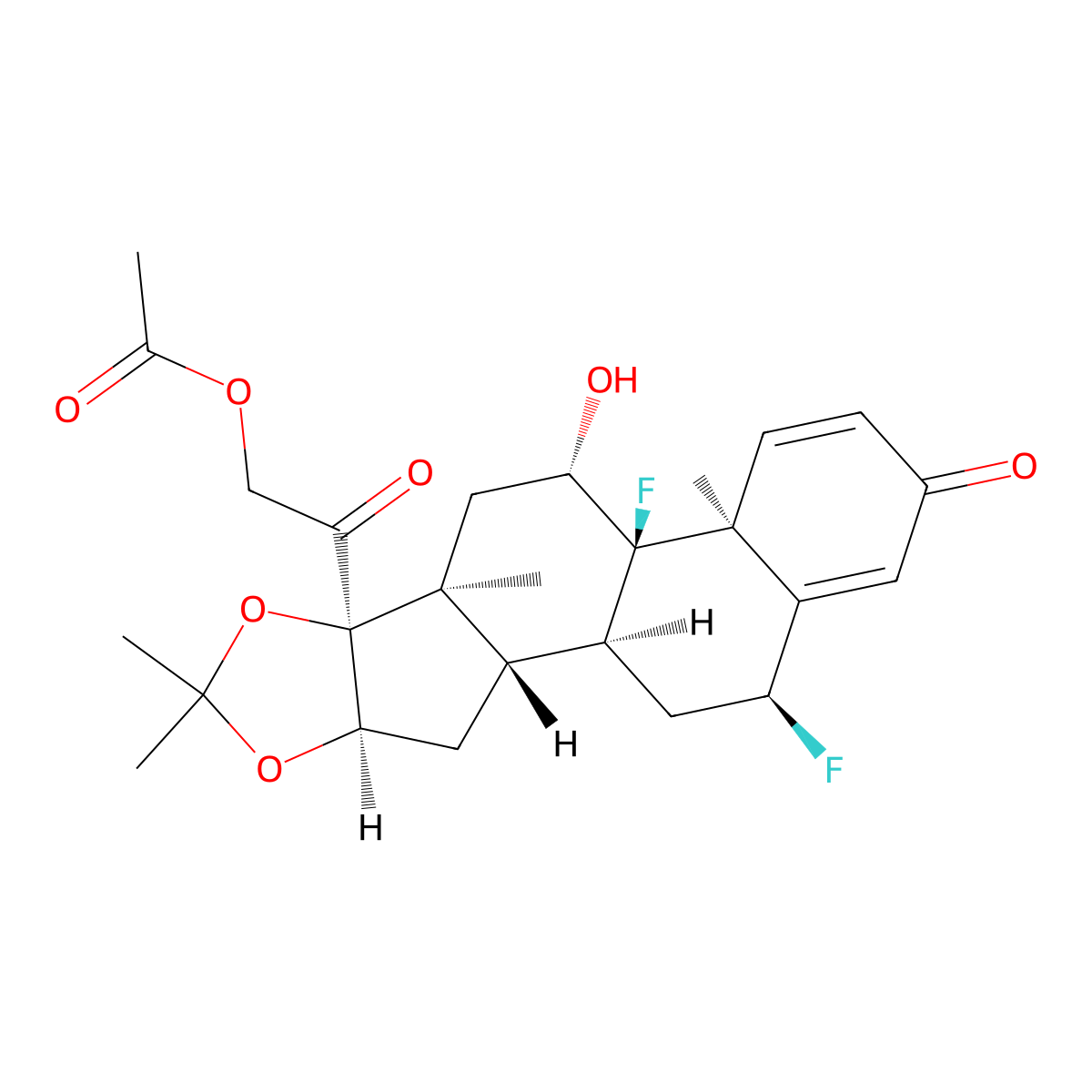 Fluocinonide molecular structure, CAS 356-12-7