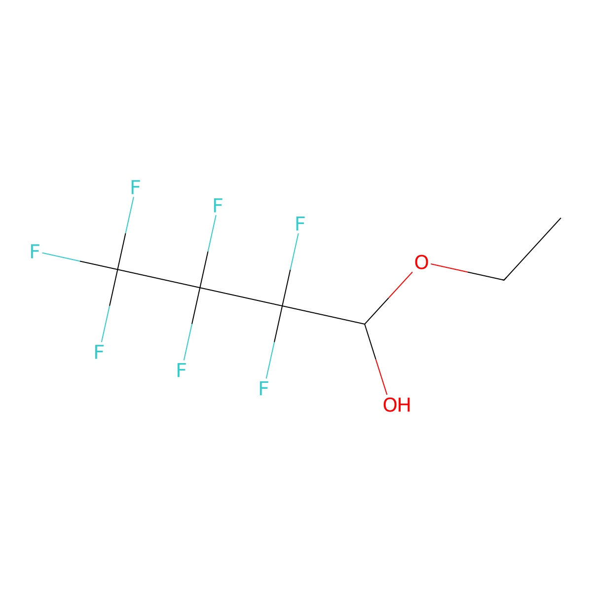 1-Butanol, 1-ethoxy-2,2,3,3,4,4,4-heptafluoro- molecular structure, CAS 356-26-3