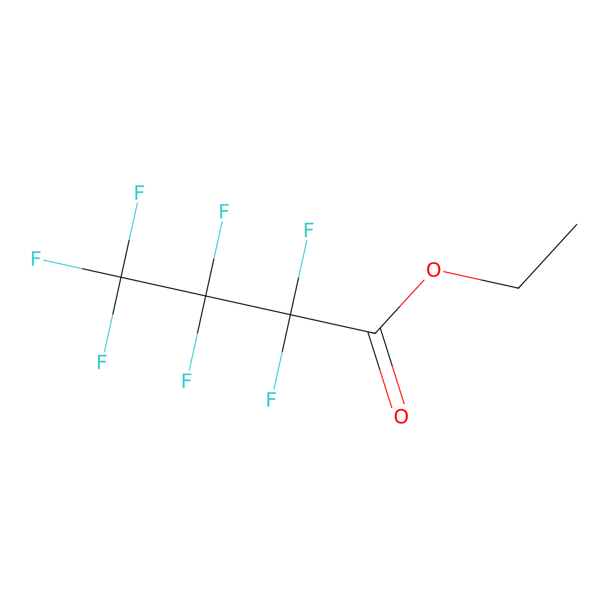 Butanoic acid, 2,2,3,3,4,4,4-heptafluoro-, ethyl ester molecular structure, CAS 356-27-4