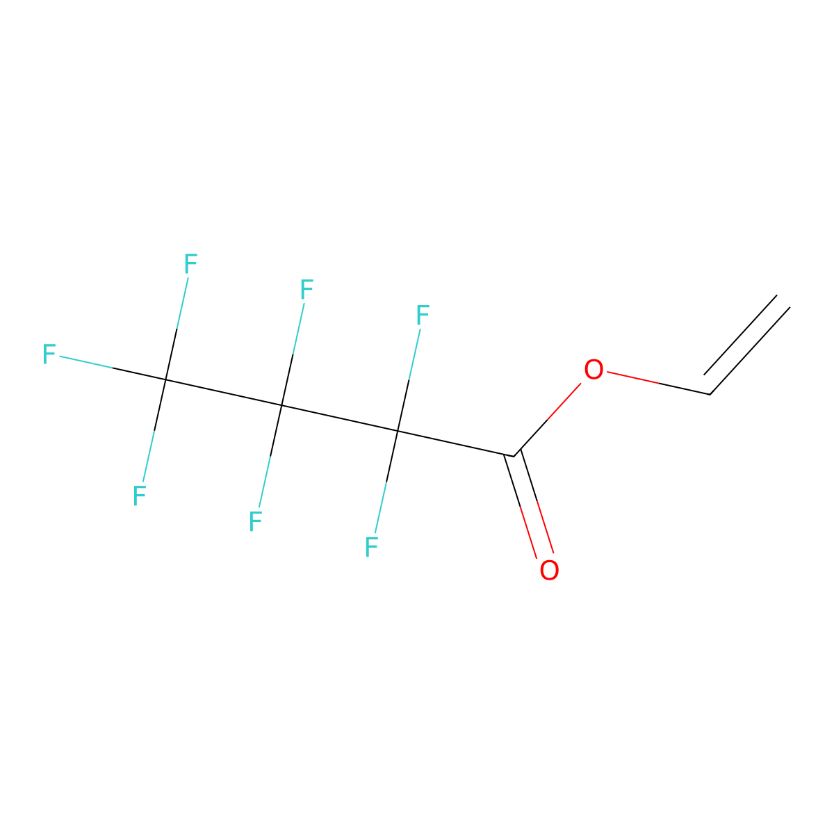 Vinyl heptafluorobutyrate molecular structure, CAS 356-28-5