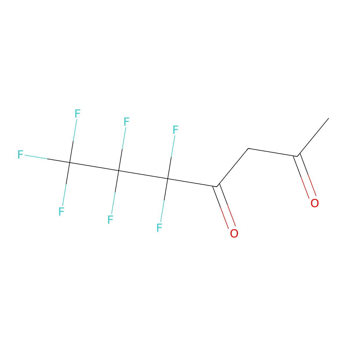 5,5,6,6,7,7,7-Heptafluoroheptane-2,4-dione molecular structure, CAS 356-30-9