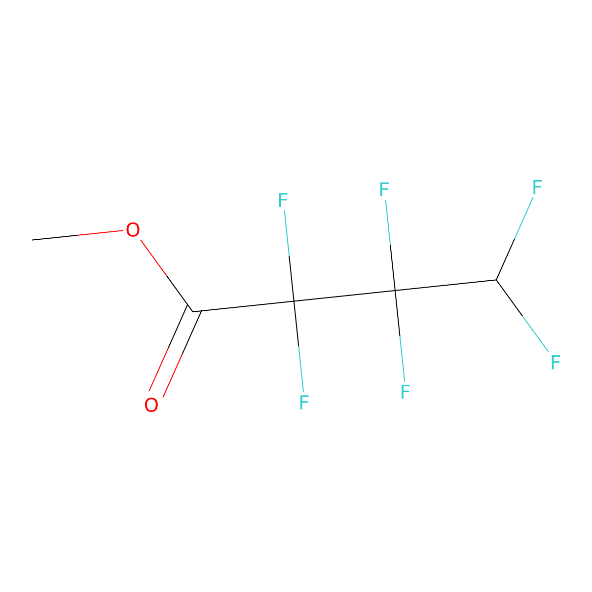 Methyl 4H-perfluorobutanoate molecular structure, CAS 356-32-1