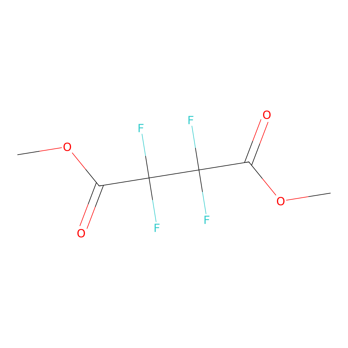 Dimethyl Tetrafluorosuccinate molecular structure, CAS 356-36-5