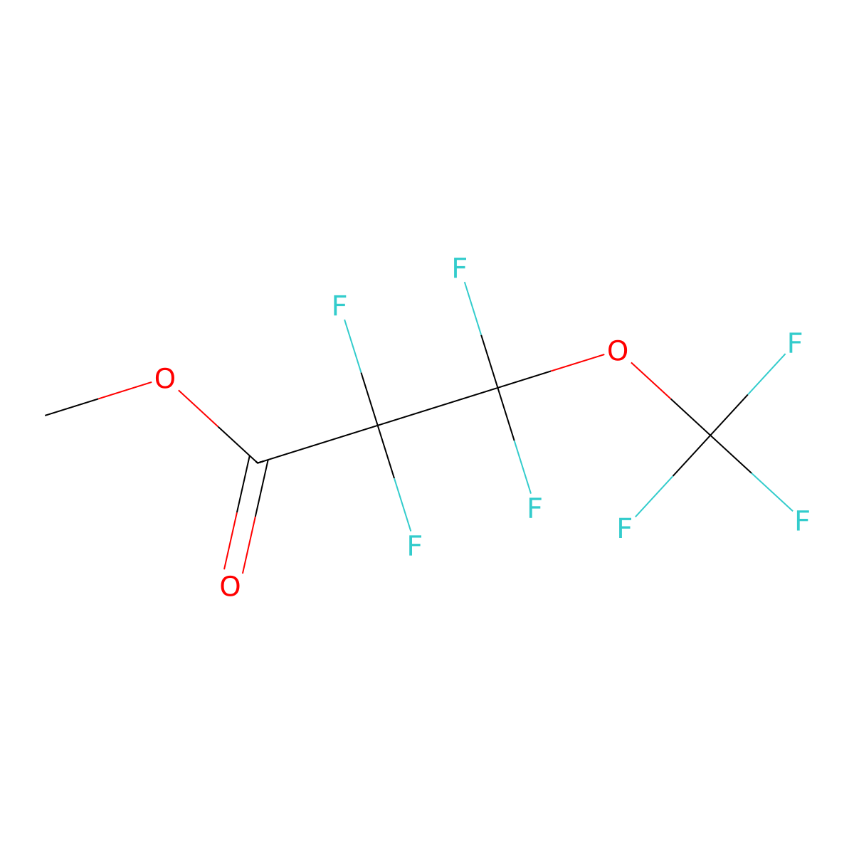 Perfluoromethoxypropionic acid methyl ester molecular structure, CAS 356-69-4