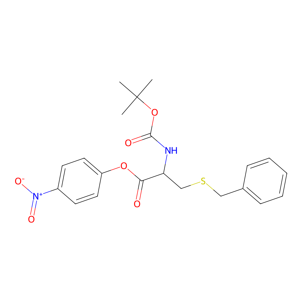 Boc-Cys(Bzl)-ONp molecular structure, CAS 3560-17-6