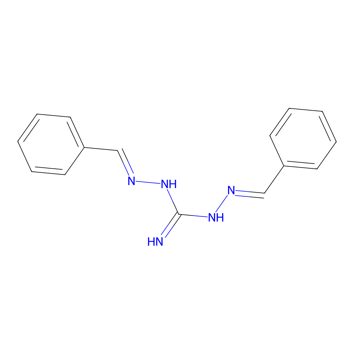 1,2-Bis(benzylideneamino)guanidine molecular structure, CAS 3560-86-9